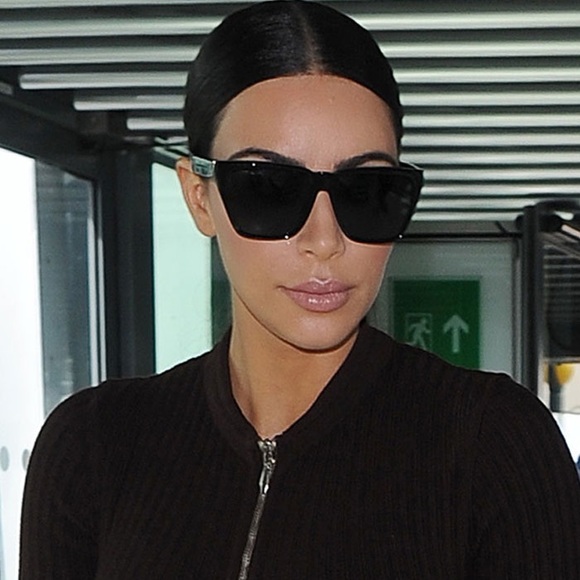 black square flat top sunglasses